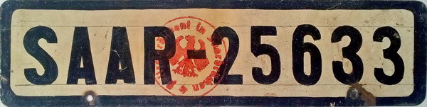 Motorrad - Kennzeichen, 1939 bis 1945, roter Winkel, historisches